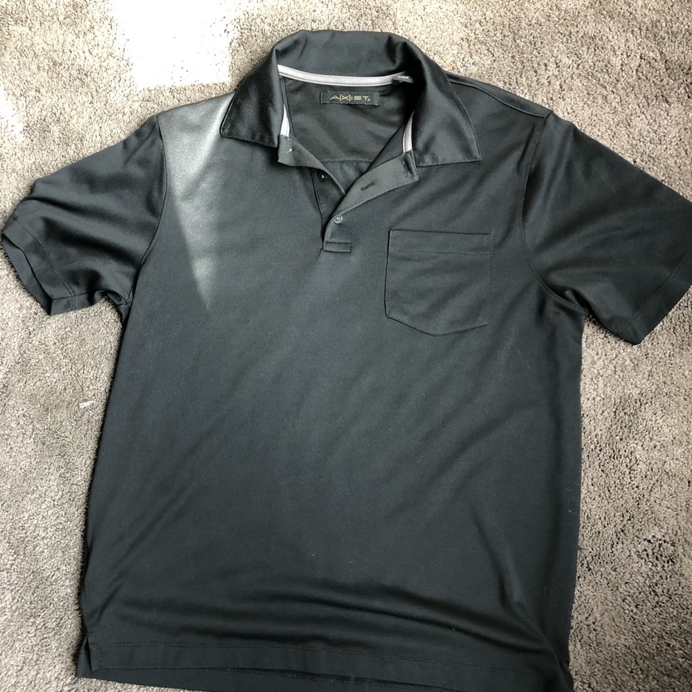 Black polo shirt